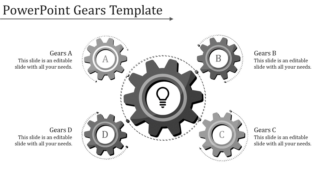 Free - Awesome PowerPoint Gears Template For Presentation